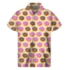 8-Bit Pixel Donut Print Men's Short Sleeve Shirt