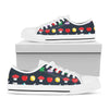 8-Bit Pixel Game Items Print White Low Top Shoes