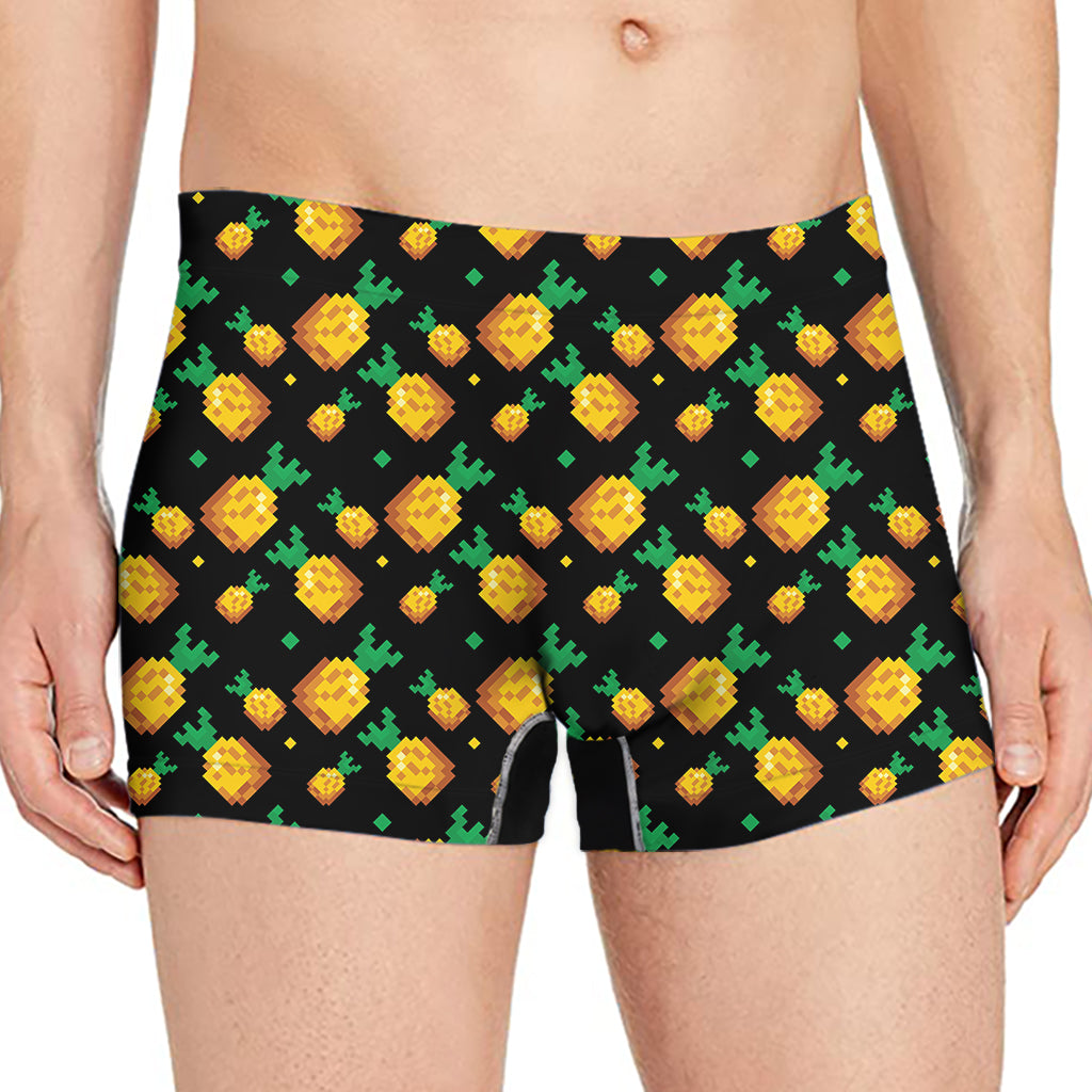 8-Bit Pixel Pineapple Print Men's Boxer Briefs