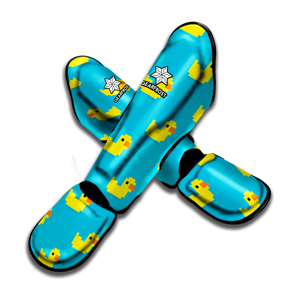 8-Bit Rubber Duck Pattern Print Muay Thai Shin Guard