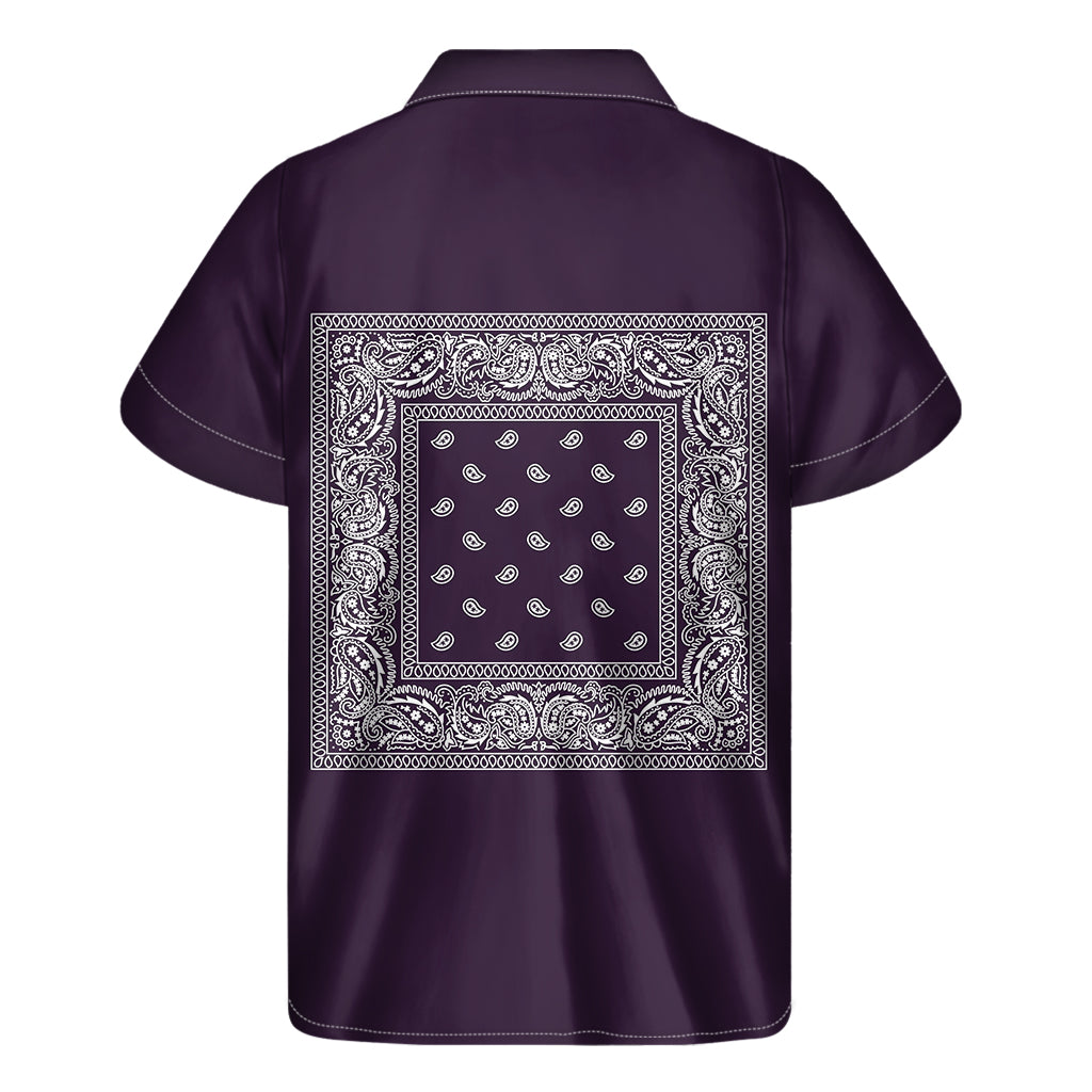 Dark Purple Bandana Men's Short Sleeve Shirt