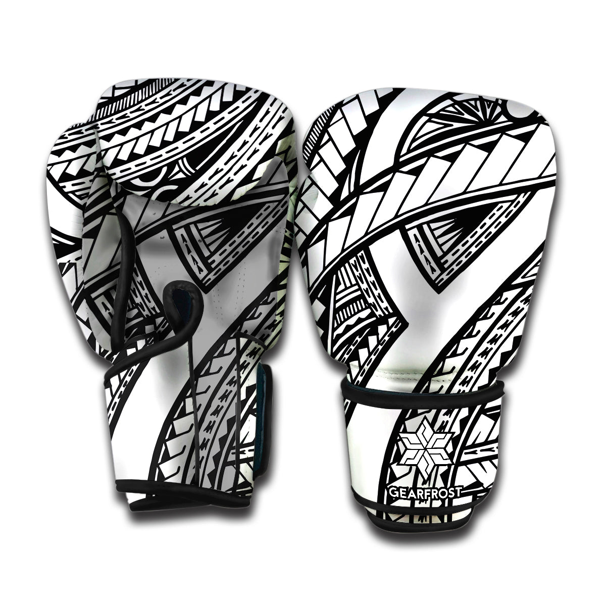 Tattoo Maori Polynesian Print Pattern Boxing Gloves