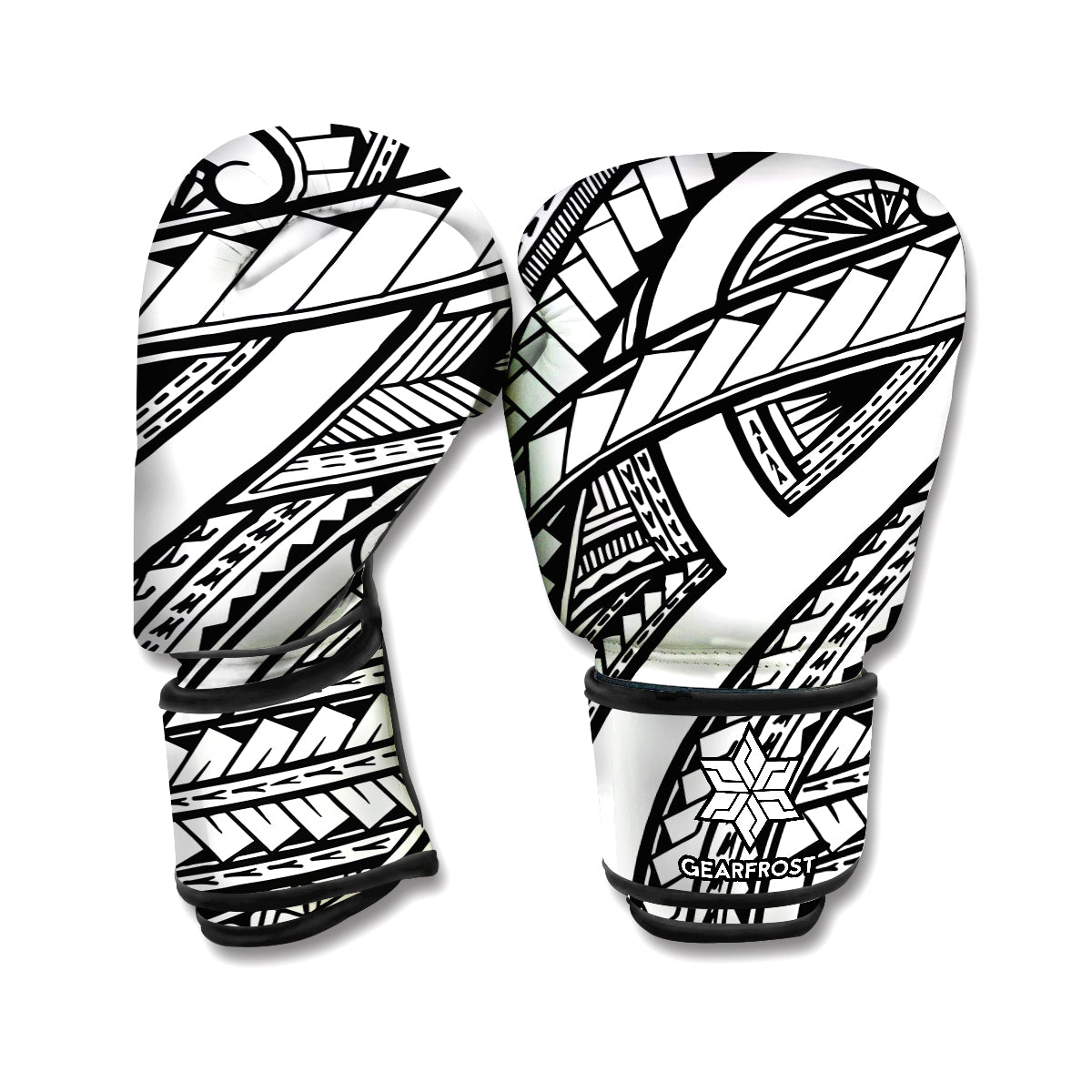 Traditional Fijian Tattoo Print Boxing Gloves