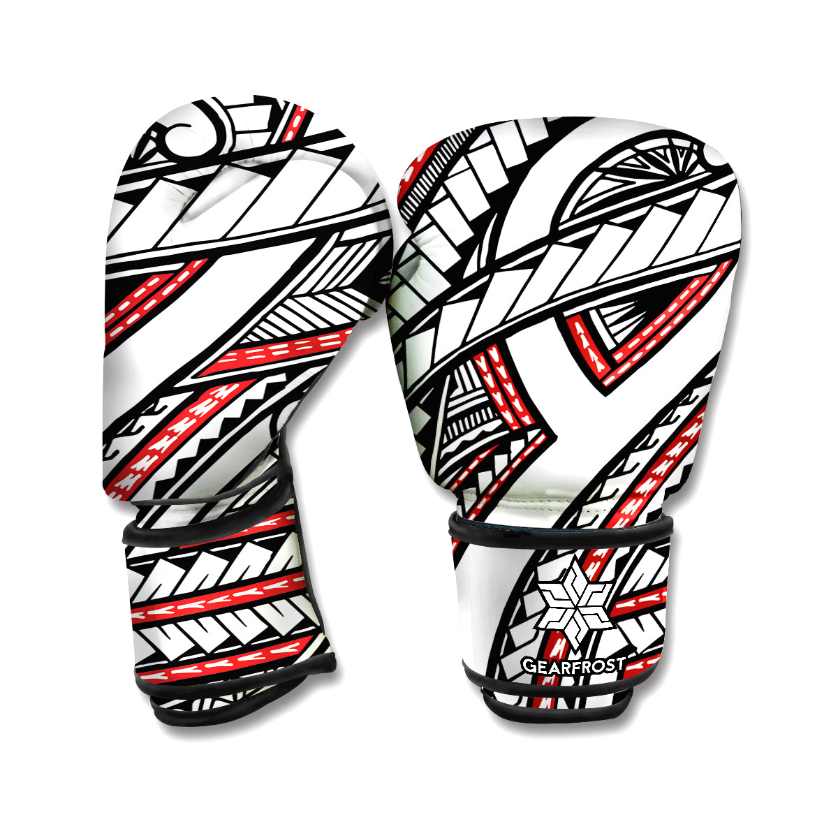 Tribal Fijian Tattoo Print Boxing Gloves