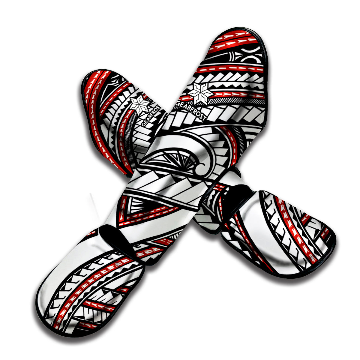 Tribal Fijian Tattoo Print Muay Thai Shin Guards