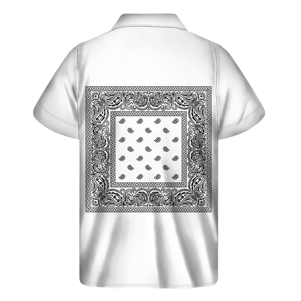 White Bandana Men's Short Sleeve Shirt