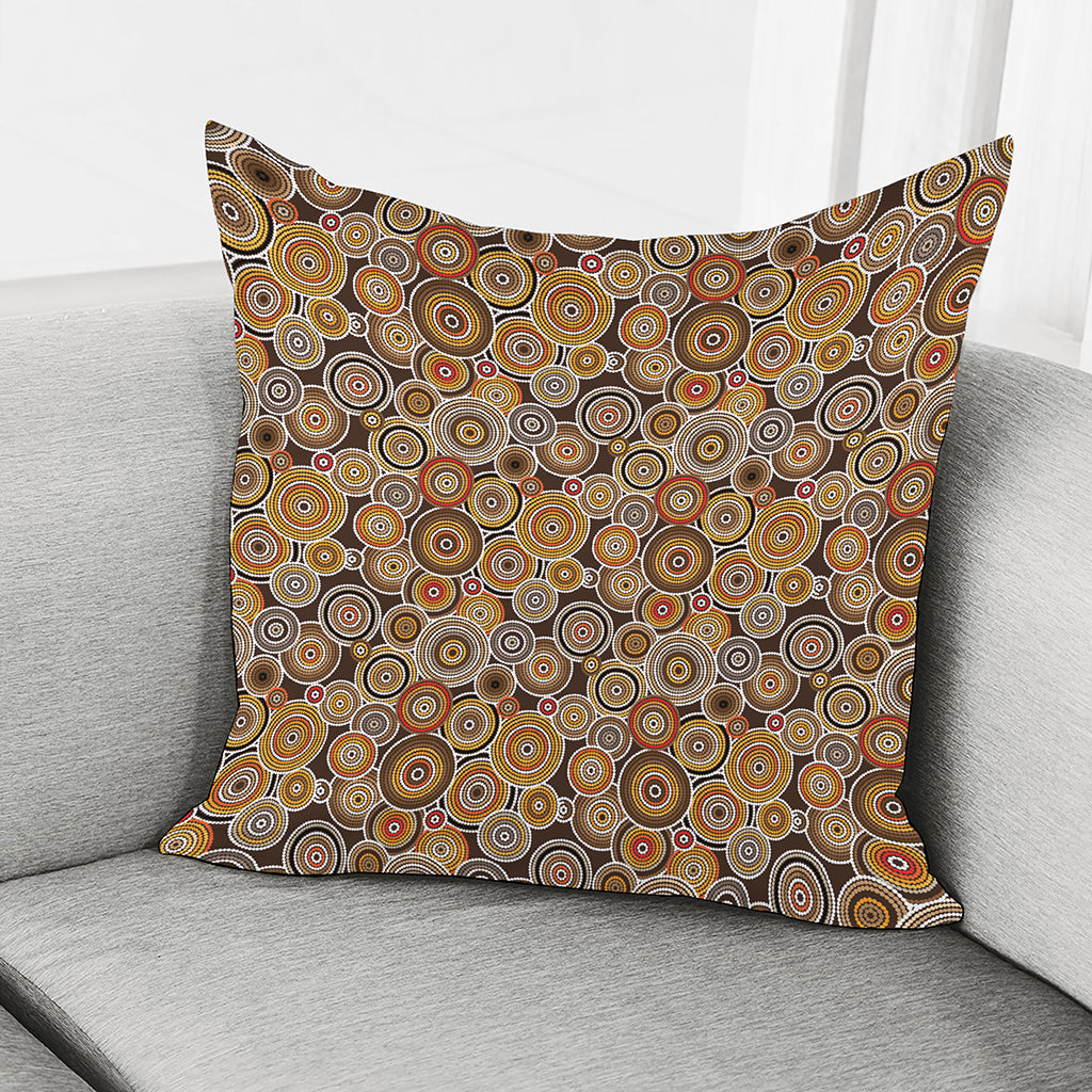 Aboriginal Art Dot Pattern Print Pillow Cover