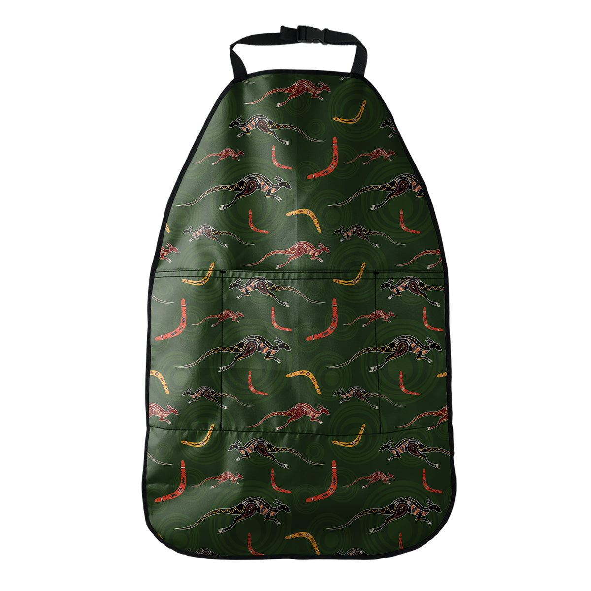 Aboriginal Boomerang And Kangaroo Print Car Seat Organizers
