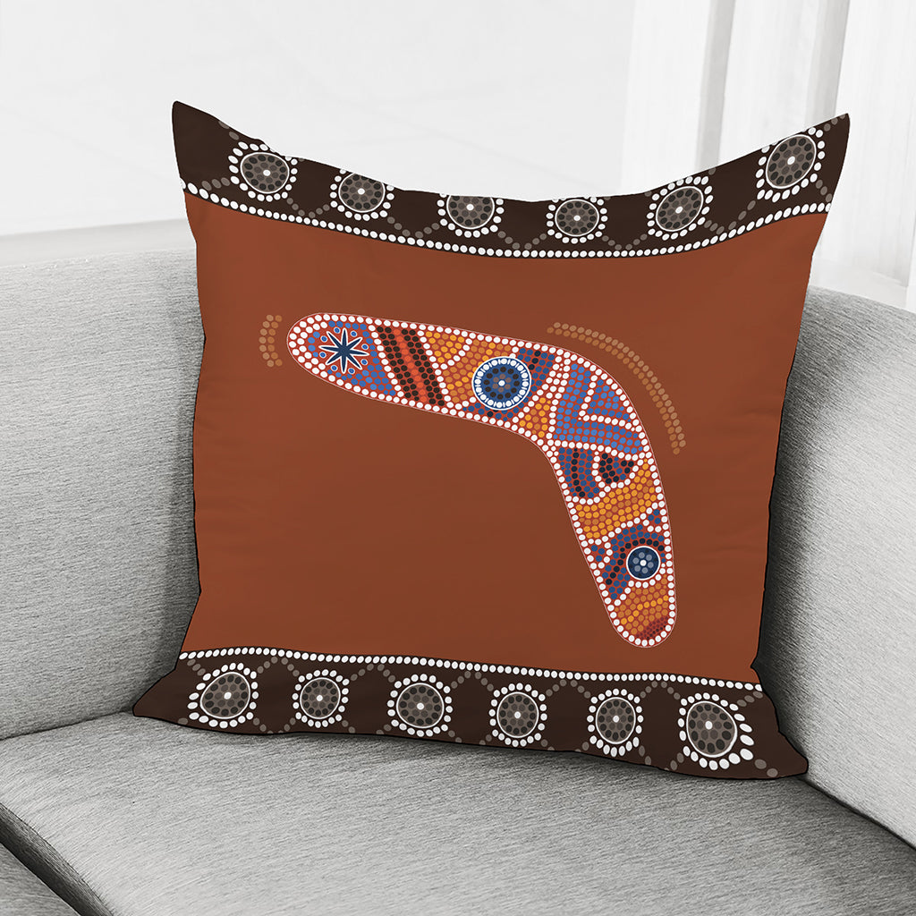 Aboriginal Dot Boomerang Print Pillow Cover
