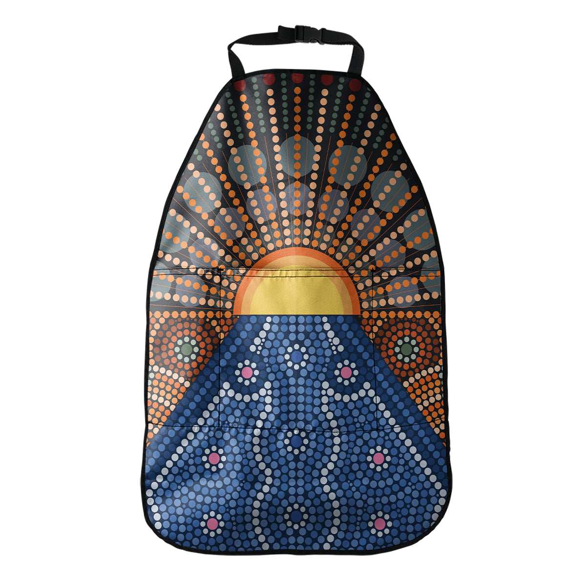 Aboriginal Indigenous Sunset Art Print Car Seat Organizers