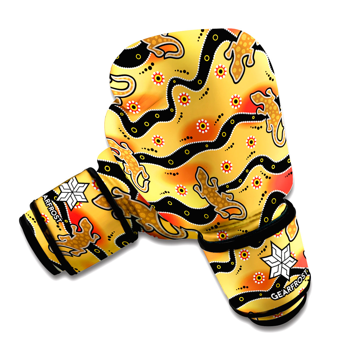 Aztec Tribal Vintage Print Pattern Boxing Gloves