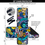 Abstract Cartoon Galaxy Space Print Armchair Protector