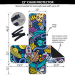 Abstract Cartoon Galaxy Space Print Armchair Protector
