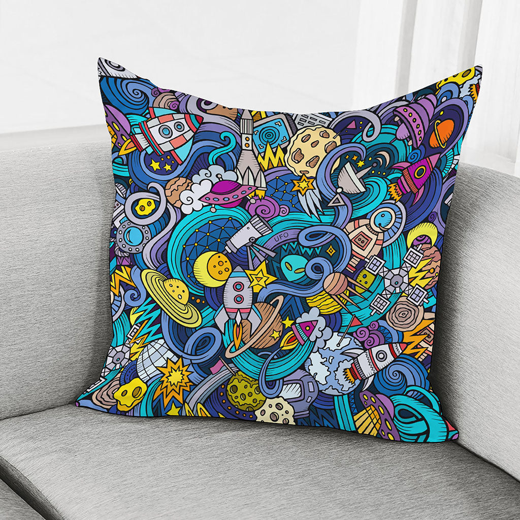 Abstract Cartoon Galaxy Space Print Pillow Cover