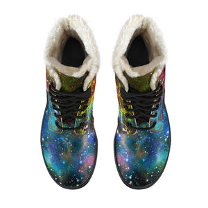 Abstract Colorful Galaxy Space Print Comfy Boots GearFrost