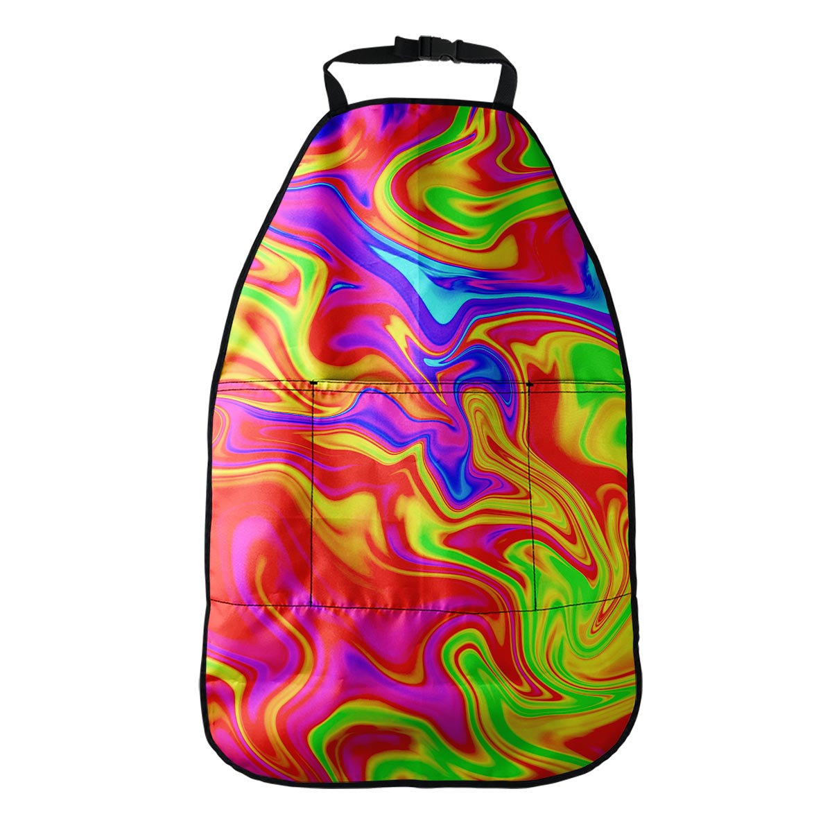 Abstract Colorful Liquid Trippy Print Car Seat Organizers