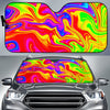 Abstract Colorful Liquid Trippy Print Car Sun Shade GearFrost