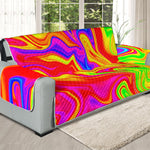 Abstract Colorful Liquid Trippy Print Oversized Sofa Protector