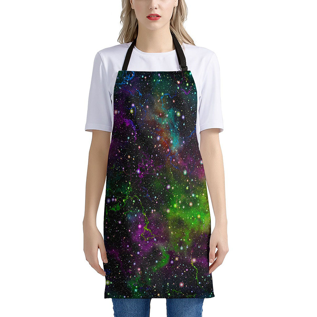 Abstract Dark Galaxy Space Print Apron