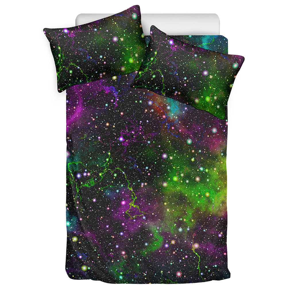 Abstract Dark Galaxy Space Print Duvet Cover Bedding Set