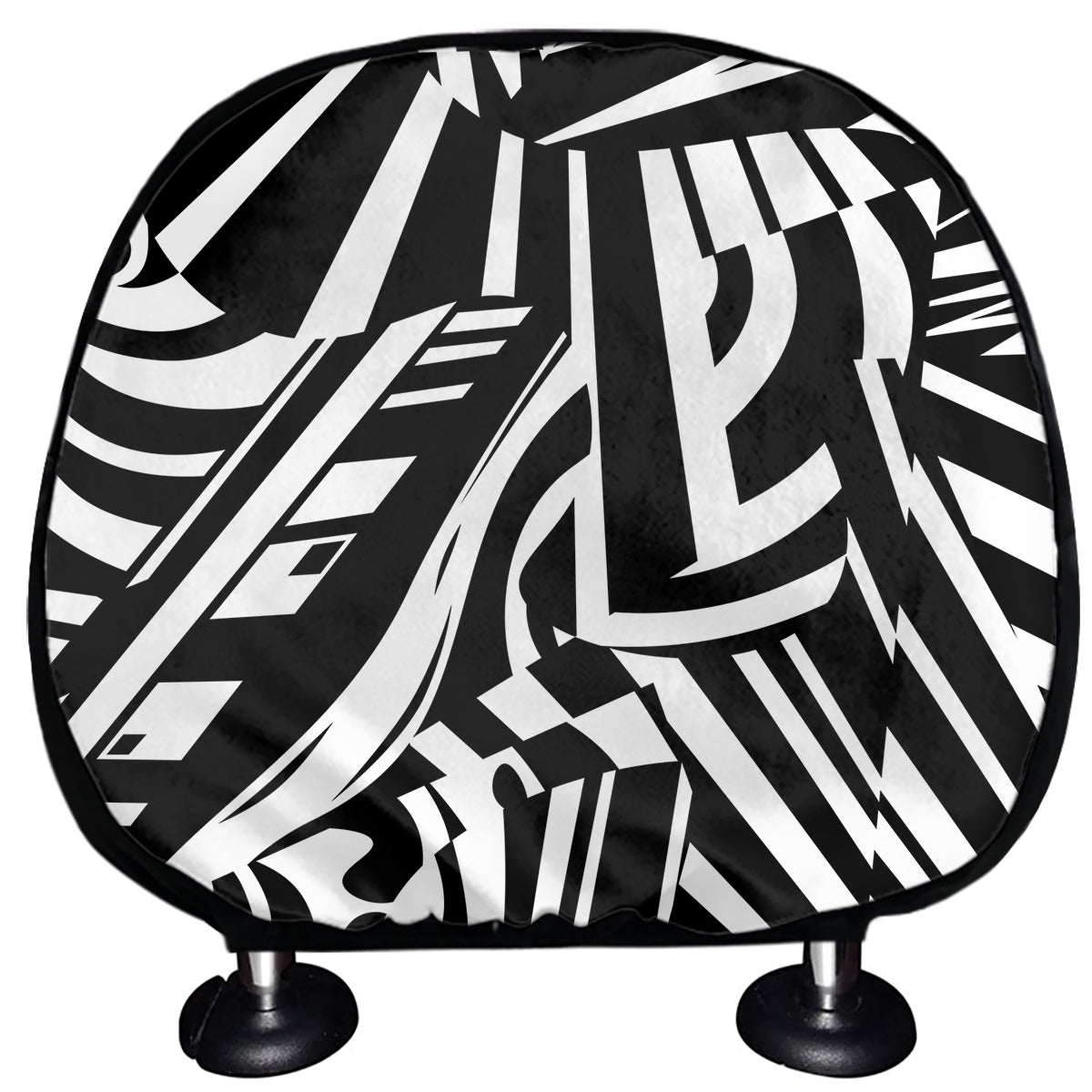 Abstract Dazzle Pattern Print Car Headrest Covers