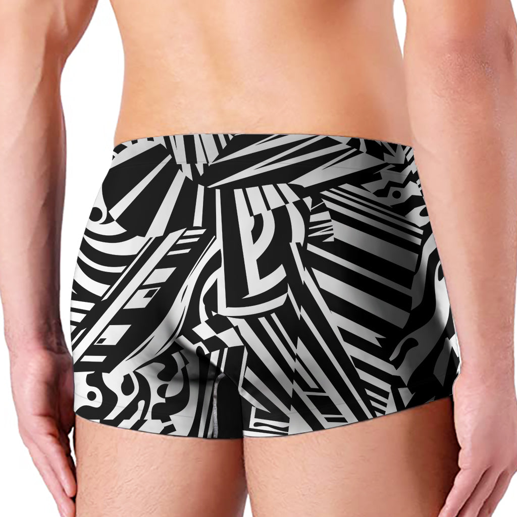 Abstract Dazzle Pattern Print Men's Boxer Briefs