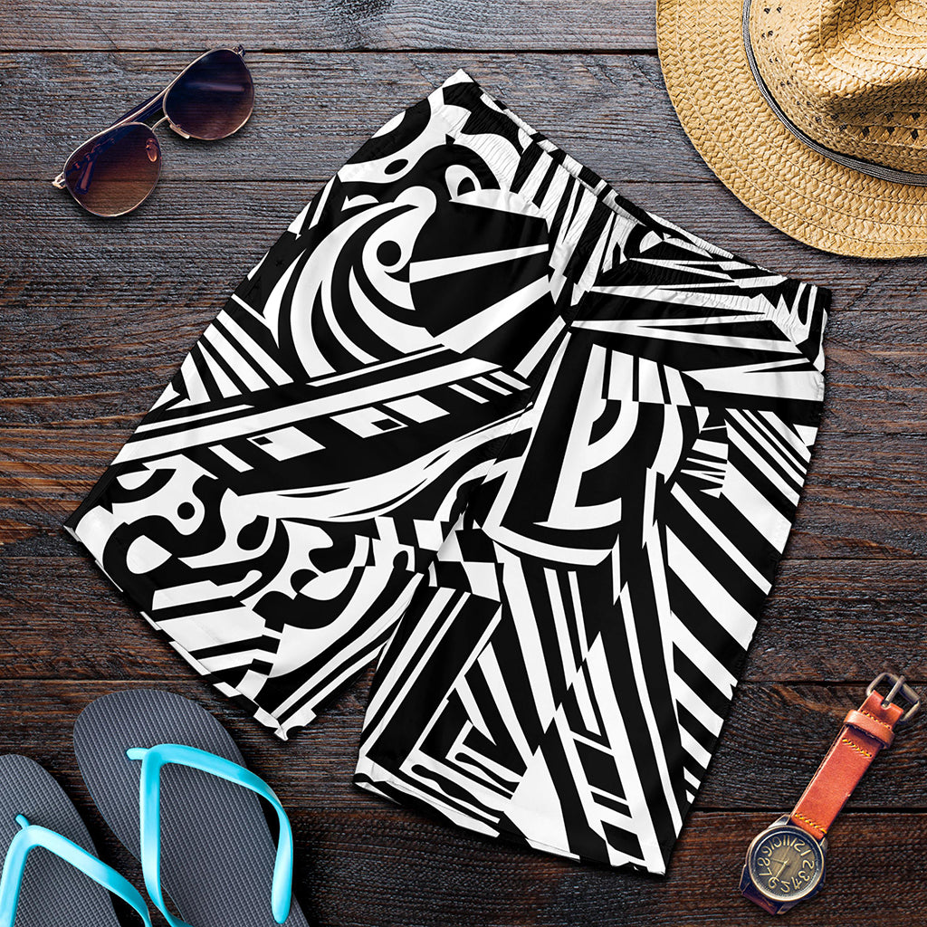 Abstract Dazzle Pattern Print Men's Shorts