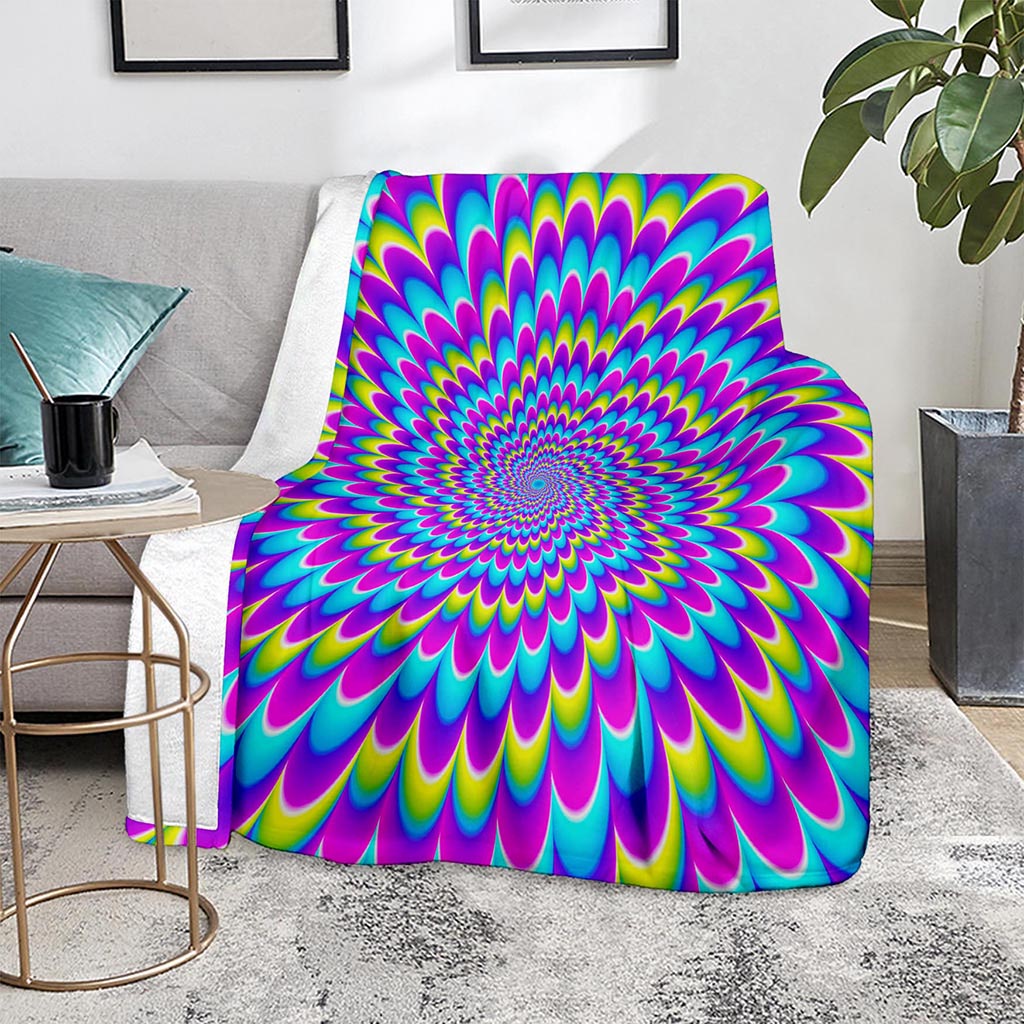Abstract Dizzy Moving Optical Illusion Blanket