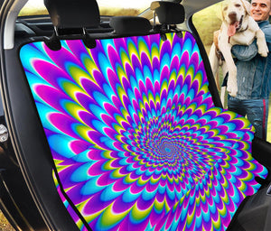 Abstract Dizzy Moving Optical Illusion Pet Car Back Seat Cover
