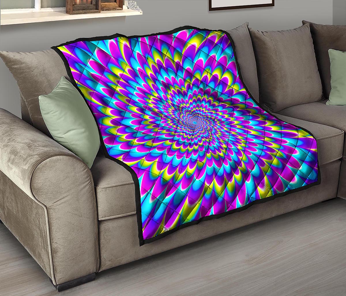 Abstract Dizzy Moving Optical Illusion Quilt