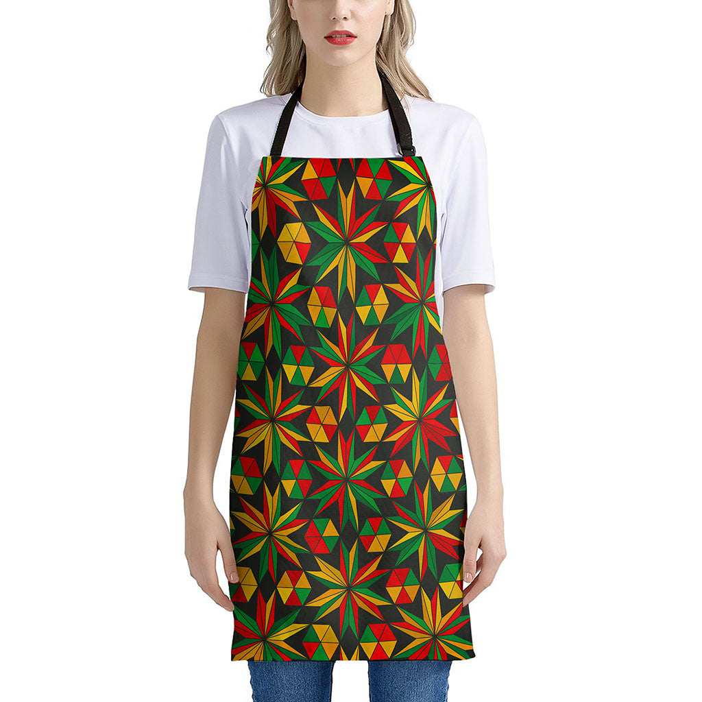 Abstract Geometric Reggae Pattern Print Apron