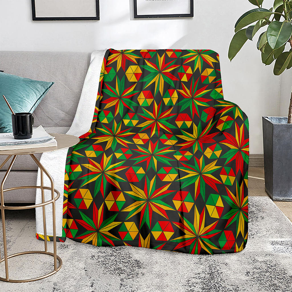 Abstract Geometric Reggae Pattern Print Blanket