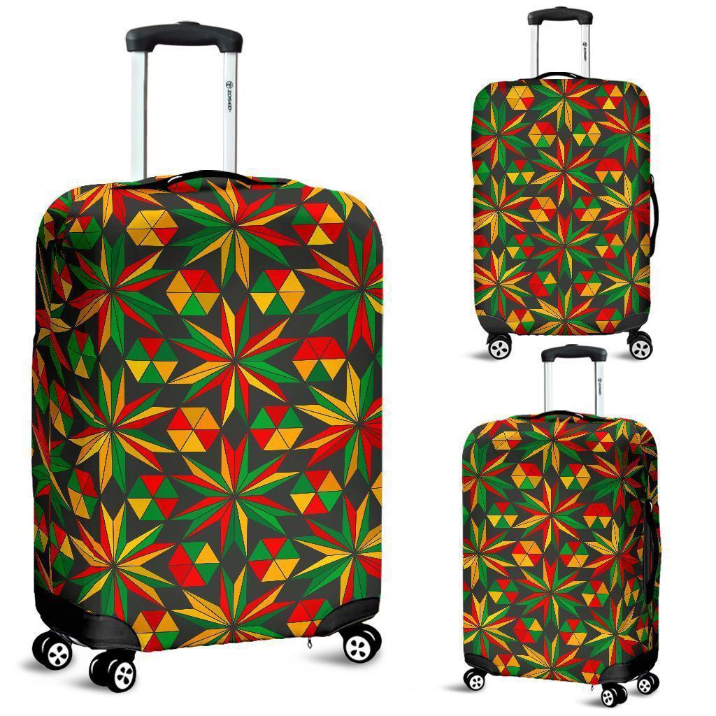 Abstract Geometric Reggae Pattern Print Luggage Cover GearFrost