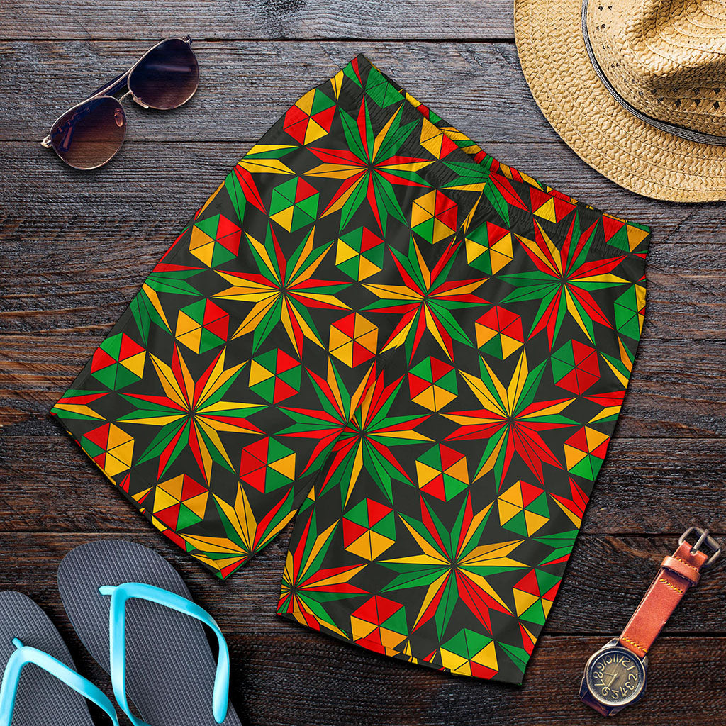 Abstract Geometric Reggae Pattern Print Men's Shorts