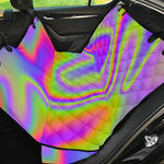 Abstract Holographic Trippy Print Pet Car Back Seat Cover