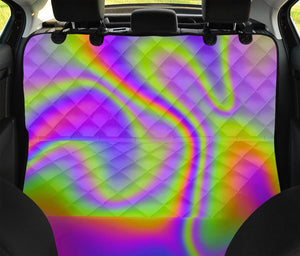 Abstract Holographic Trippy Print Pet Car Back Seat Cover