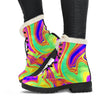 Abstract Liquid Trippy Print Comfy Boots GearFrost