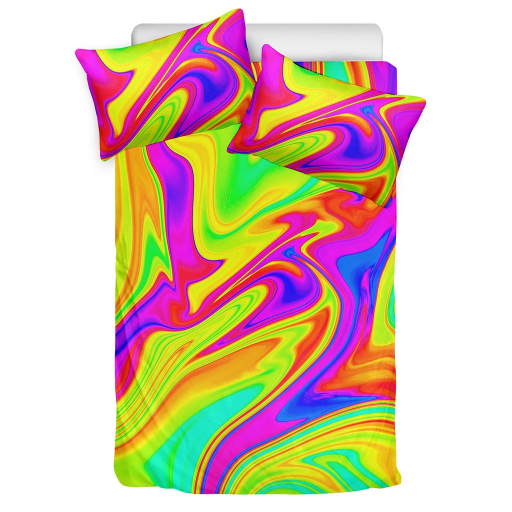 Abstract Liquid Trippy Print Duvet Cover Bedding Set