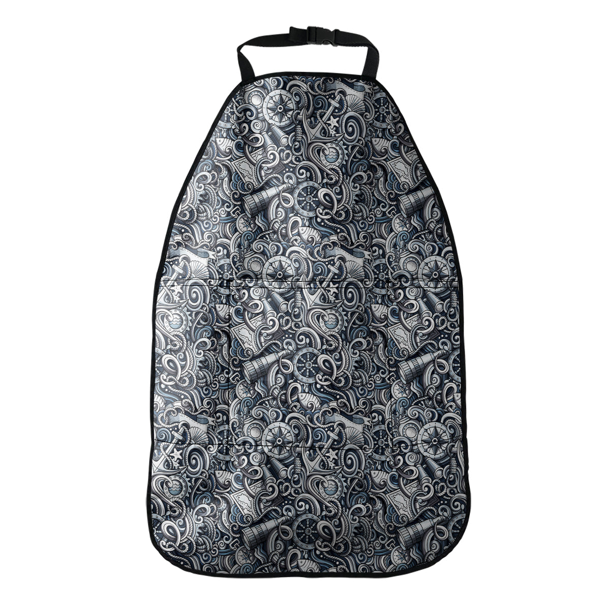 Abstract Nautical Anchor Pattern Print Car Seat Organizers
