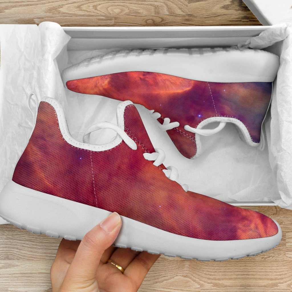 Abstract Nebula Cloud Galaxy Space Print Mesh Knit Shoes GearFrost
