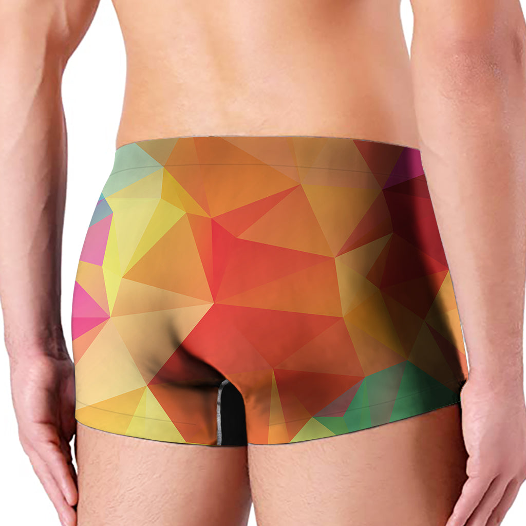 Abstract Polygonal Geometric Print Men's Boxer Briefs