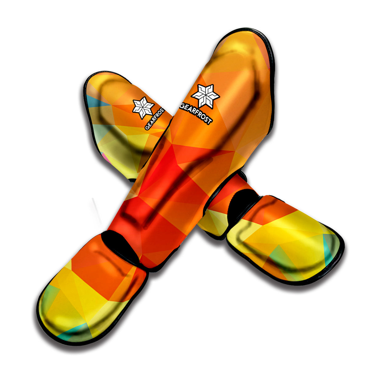 Abstract Polygonal Geometric Print Muay Thai Shin Guard