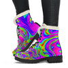 Abstract Psychedelic Liquid Trippy Print Comfy Boots GearFrost