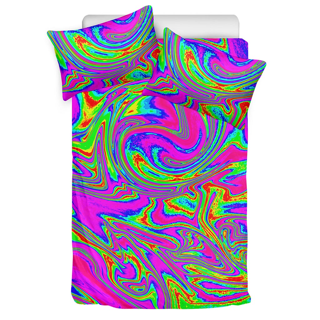 Abstract Psychedelic Liquid Trippy Print Duvet Cover Bedding Set