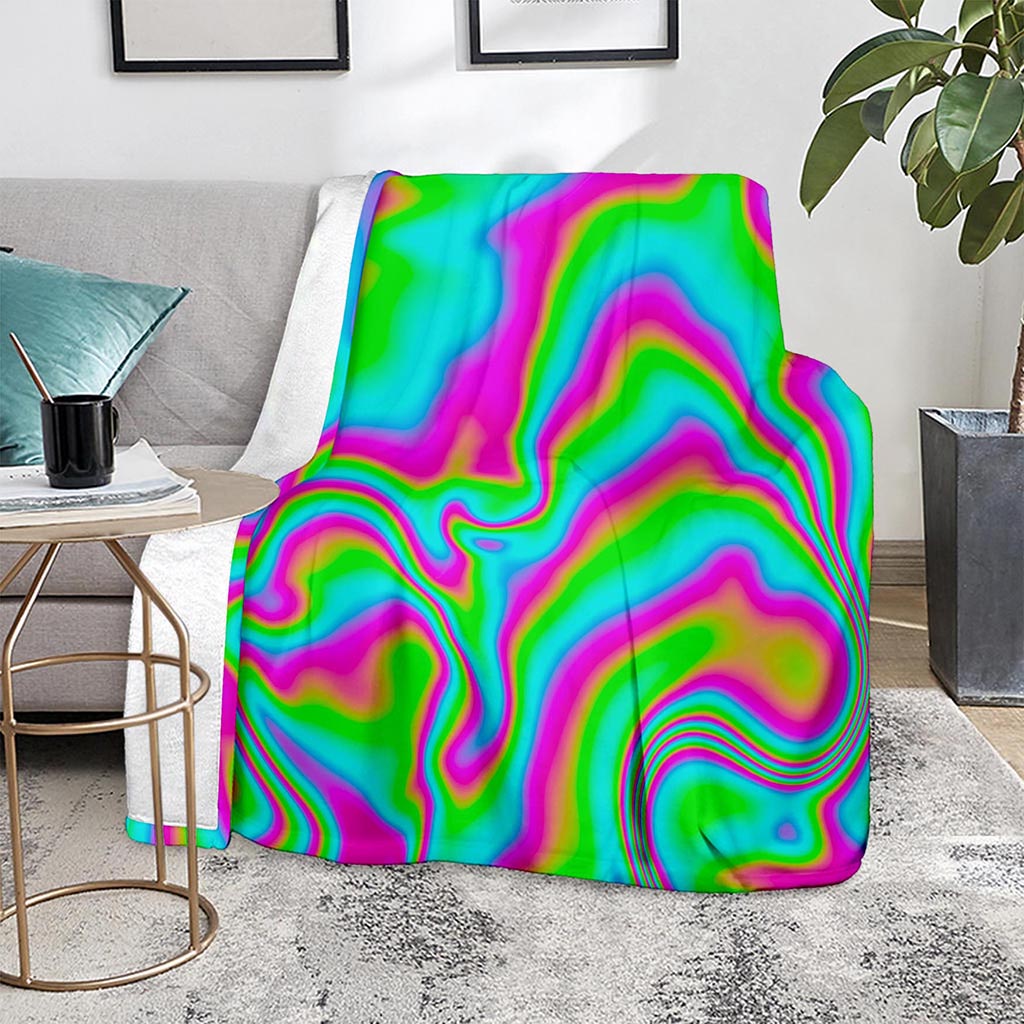 Abstract Psychedelic Trippy Print Blanket