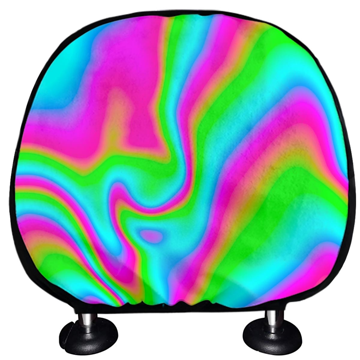 Abstract Psychedelic Trippy Print Car Headrest Covers