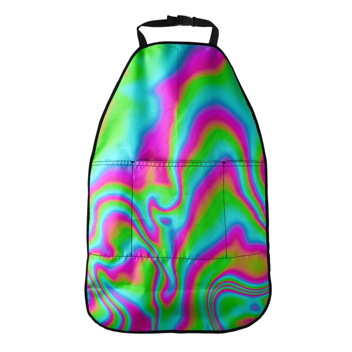 Abstract Psychedelic Trippy Print Car Seat Organizers