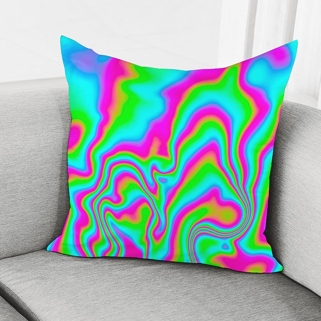 Abstract Psychedelic Trippy Print Pillow Cover
