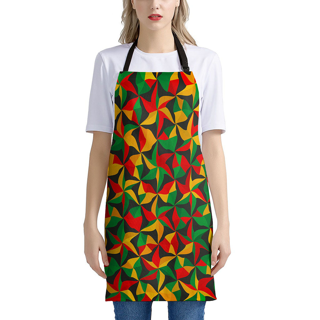 Abstract Reggae Pattern Print Apron
