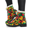 Abstract Reggae Pattern Print Comfy Boots GearFrost